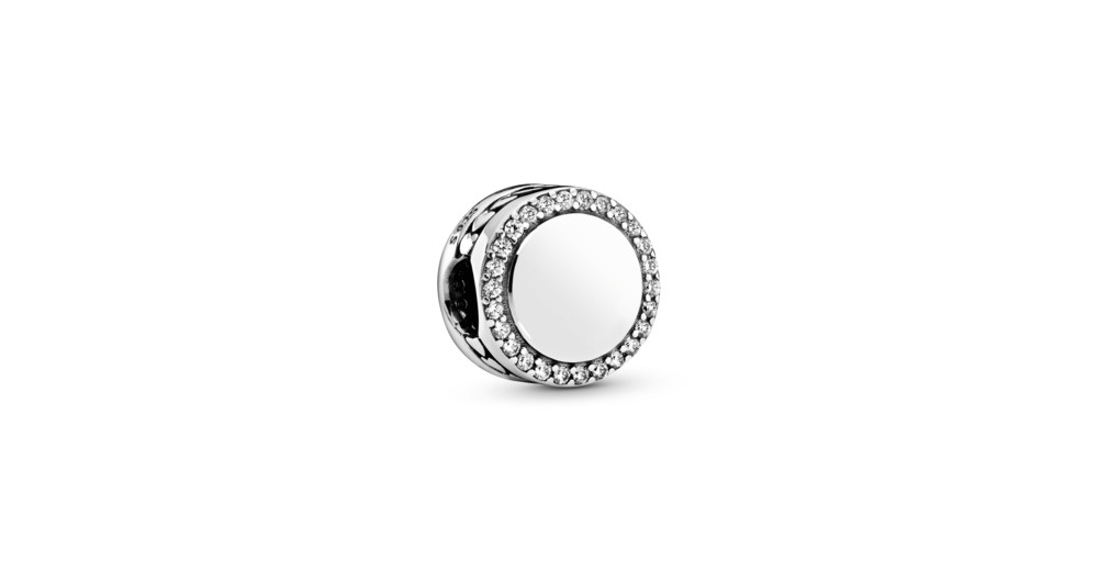Pandora Moments Charm Funkelnder Knopf Gravierbar 798747C01 Pandora Moments Charm Funkelnder Knopf Gravierbar 798747C01