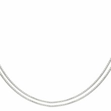 Collier 925/- Sterling Silber Venezianer Kette rhodiniert zweireihig 41184676806... Collier 925/- Sterling Silber Venezianer Kette rhodiniert zweireihig 41184676806...