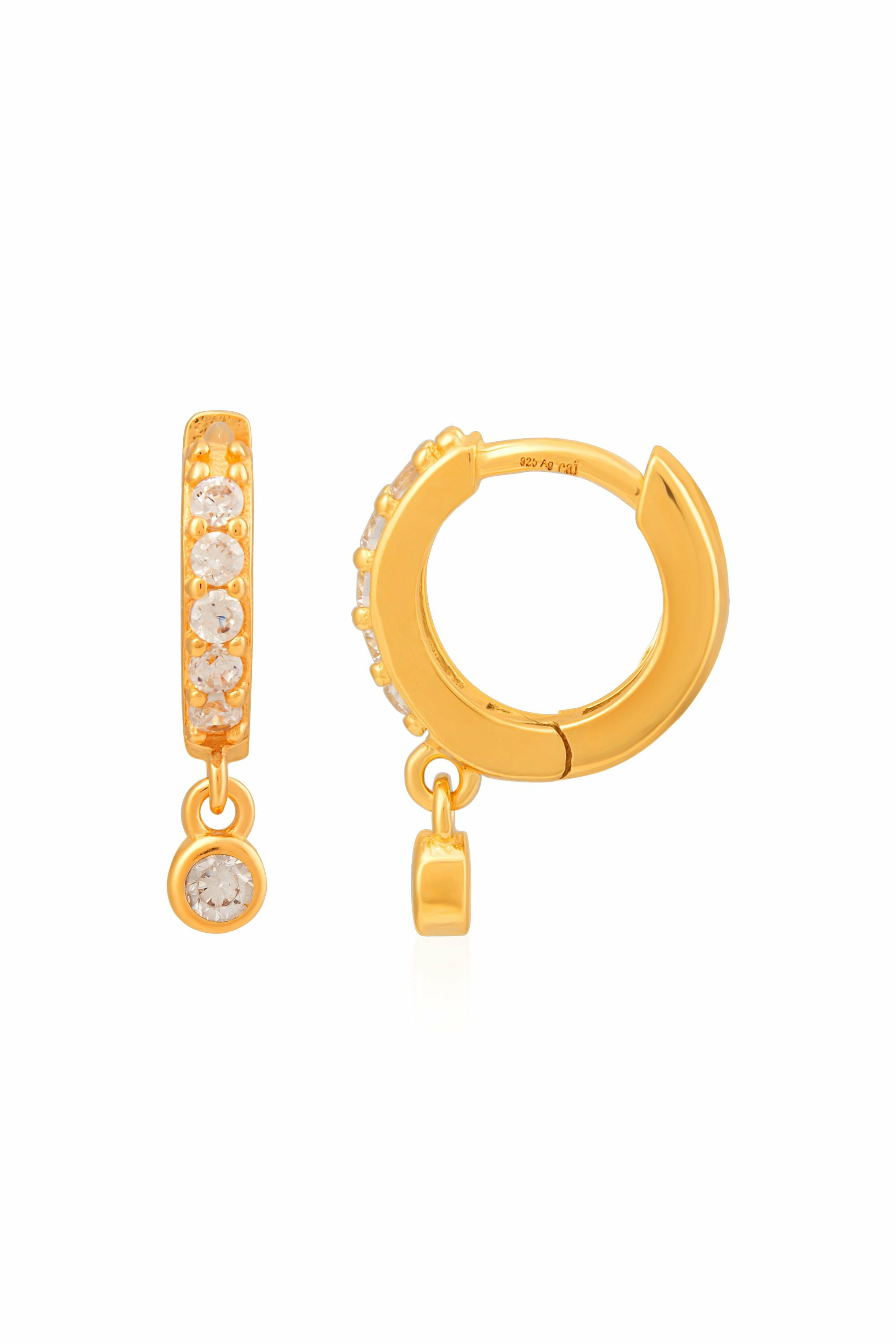 Creole 925 Sterling Silber vergoldet mit Zirkonia Anhänger 41185223049310 Creole 925 Sterling Silber vergoldet mit Zirkonia Anhänger 41185223049310