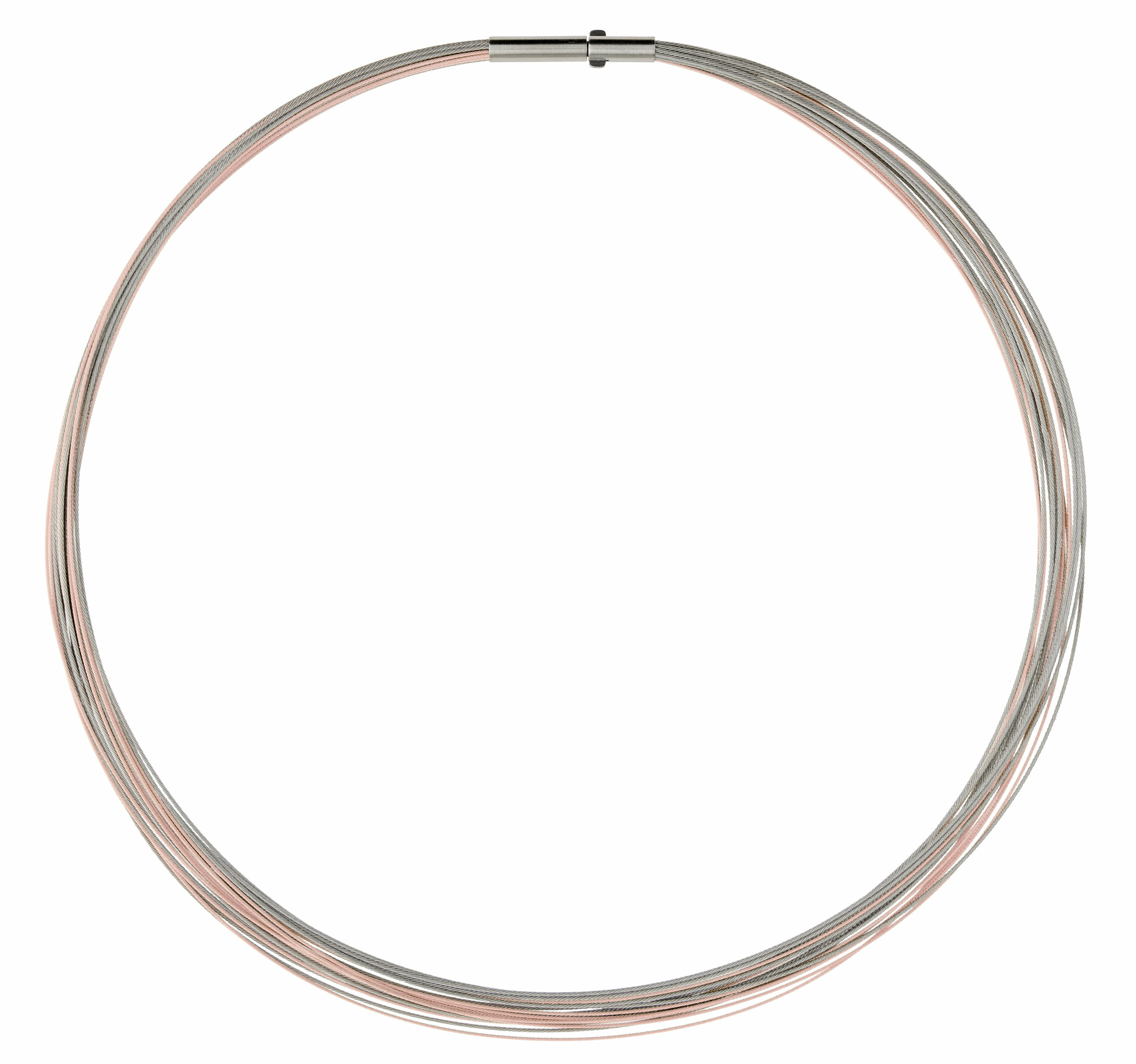 Ernstes Design Damen Halsreif 20-Fach Drahtseil Halskette DS20C-ROT-45 – Bild 2