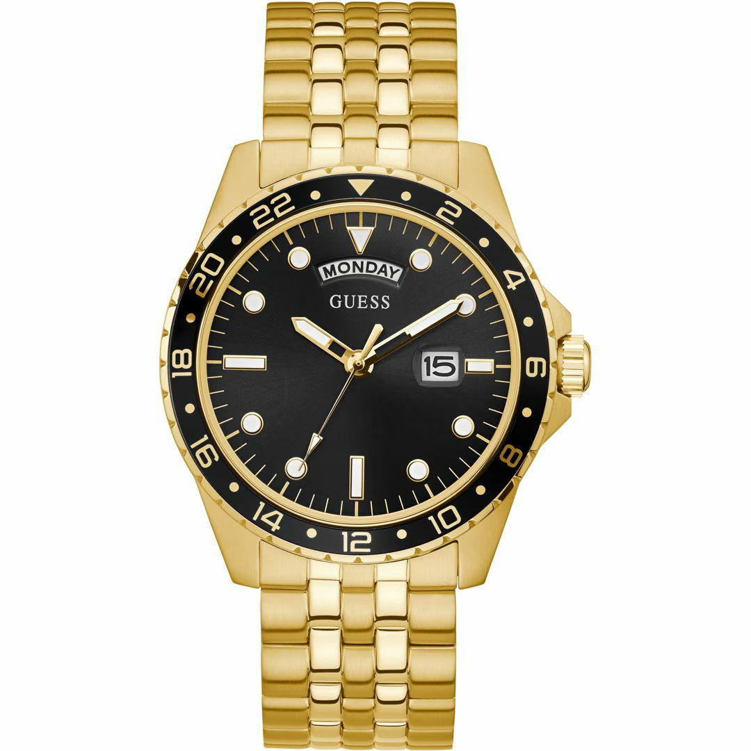 Guess Herrenuhr Comet Schwarz Gold GW0220G4 – Bild 2
