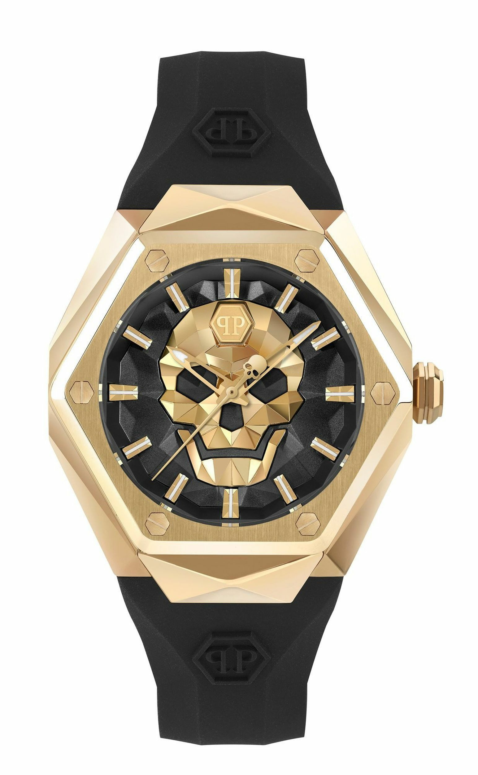 Philipp Plein Damen Uhr $KULL SPIKES LADY Schwarz / Gold PWADA0224 – Bild 2