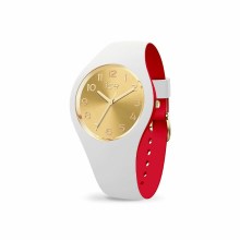 Ice-Watch Analoguhr Damen ICE loulou White gold chic weiß rot 022324 Ice-Watch Analoguhr Damen ICE loulou White gold chic weiß rot 022324