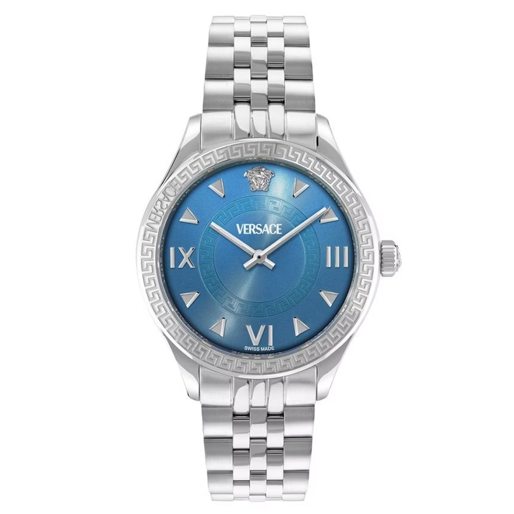 Versace Uhr Damen Hellenyium Lady silber, blau 35 mm VE2S01025 – Bild 3