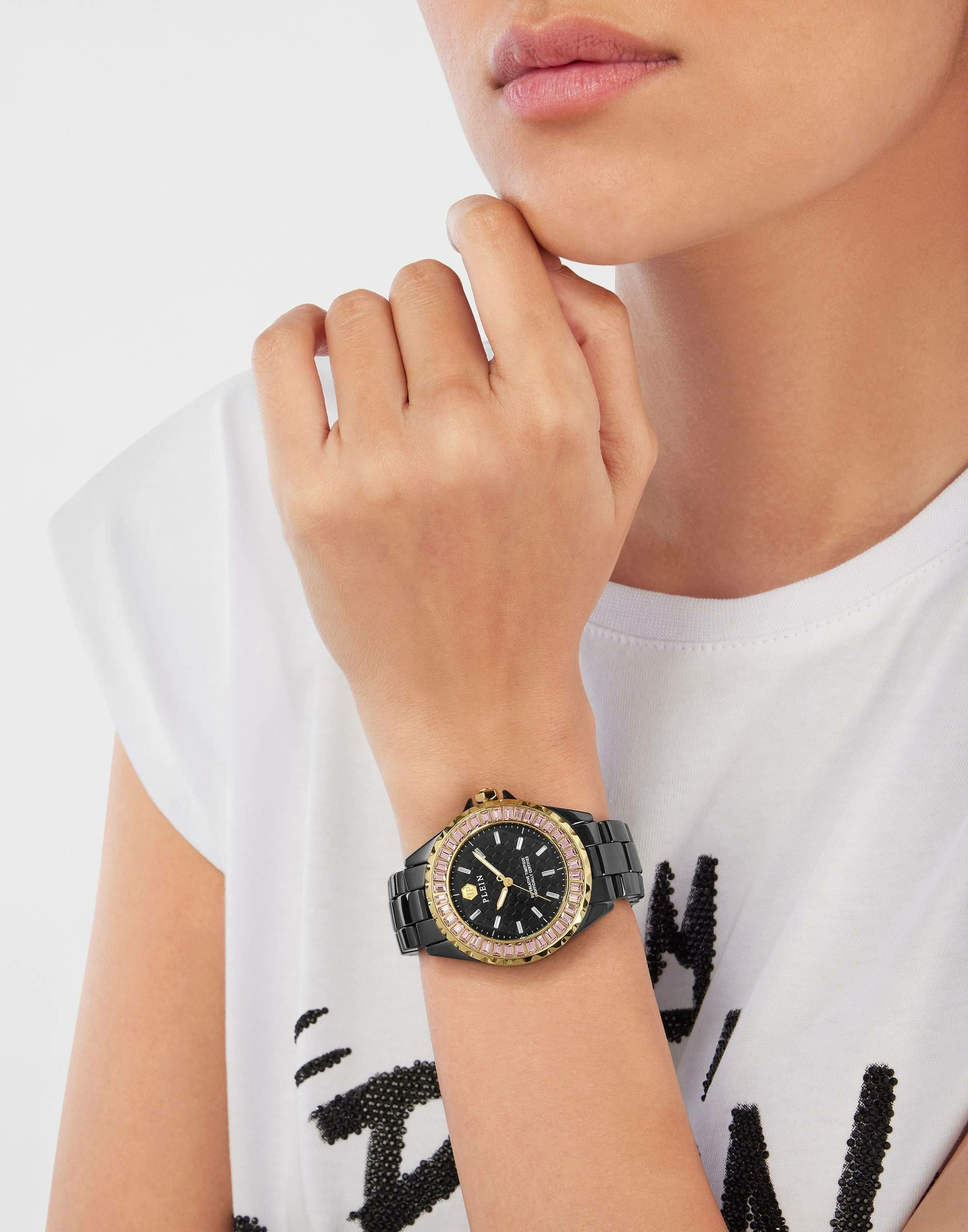 Philipp Plein Uhr Damen Heaven Schwarz Keramik PWPPA0324 – Bild 3