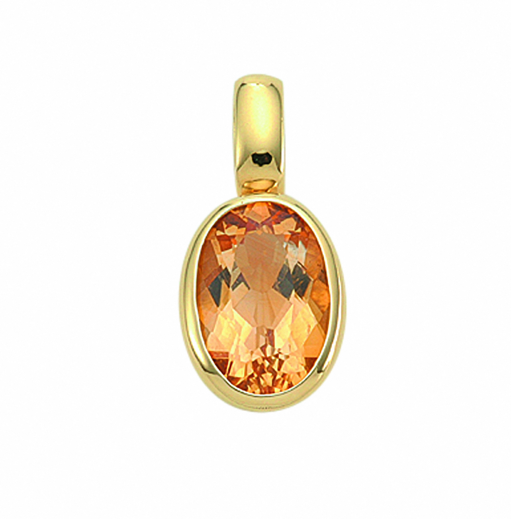 Damen 585 Gold Anhänger mit Citrin Damen 585 Gold Anhänger mit Citrin