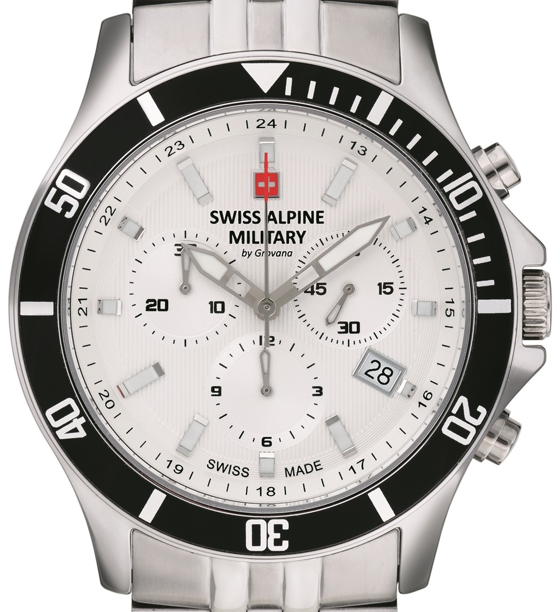 Swiss Alpine Military Herren Armbanduhr 42 mm Armband Edelstahl 7022.9132 – Bild 3