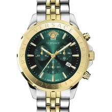 Versace Herren Armbanduhr Chrono Signature 44 mm Chronograph, Datumsfenster Ar... Versace Herren Armbanduhr Chrono Signature 44 mm Chronograph, Datumsfenster Ar...