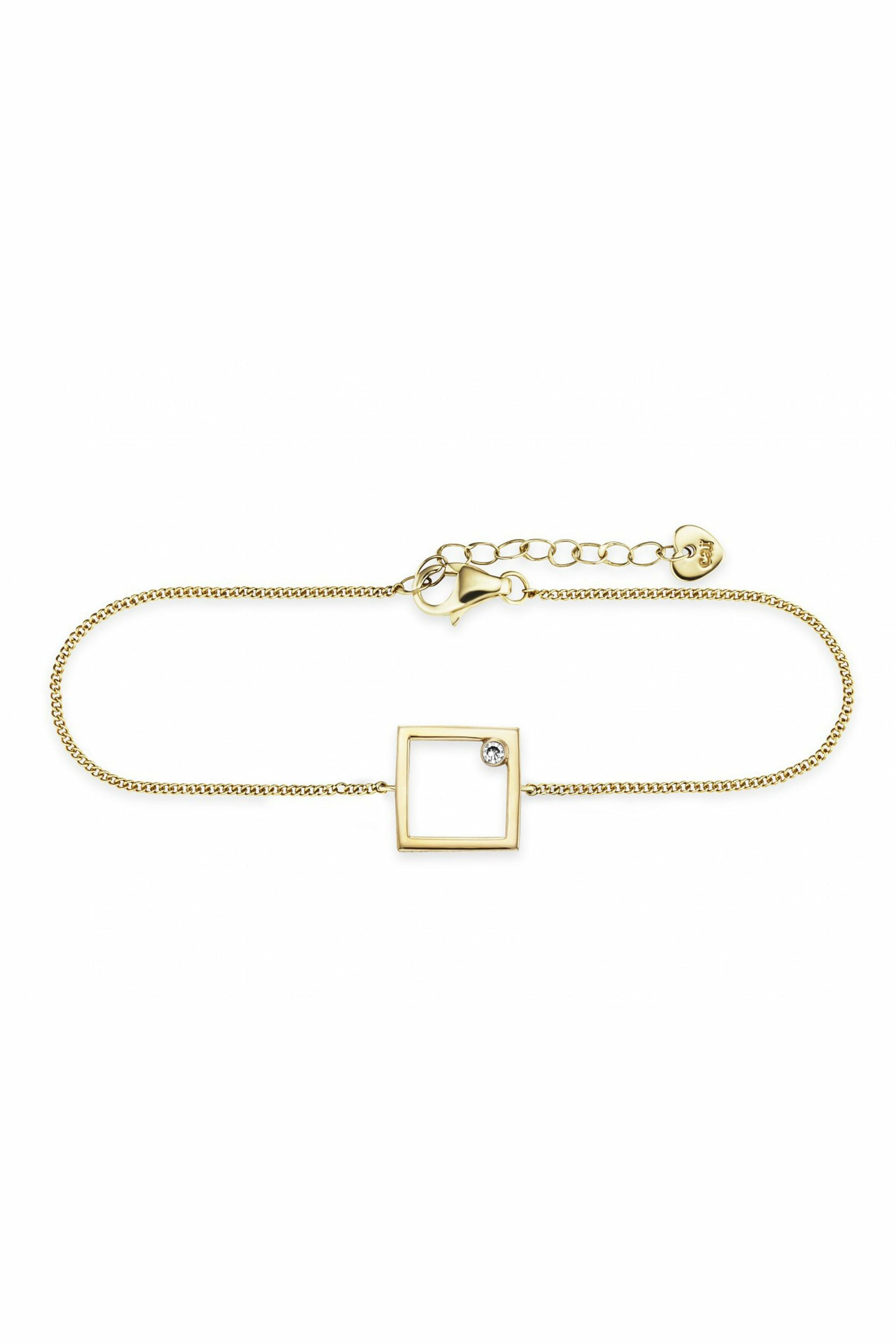 Armband 925 Sterling Silber gelb vergoldet Rechteck Zirkonia 41184572702814 – Bild 2