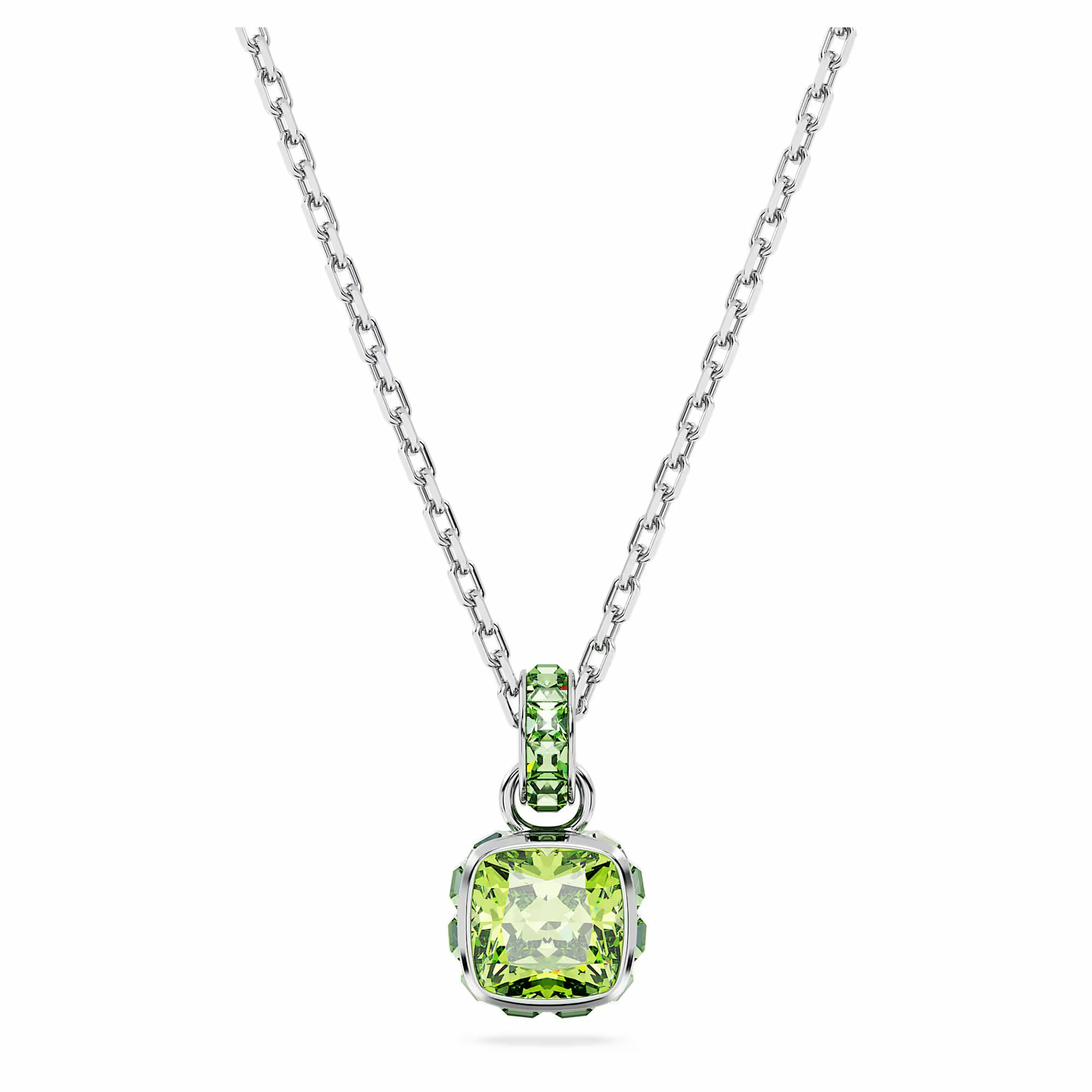 Swarovski Kette mit Anhänger Birthstone August Kissenschliff Grün 5651706 Swarovski Kette mit Anhänger Birthstone August Kissenschliff Grün 5651706