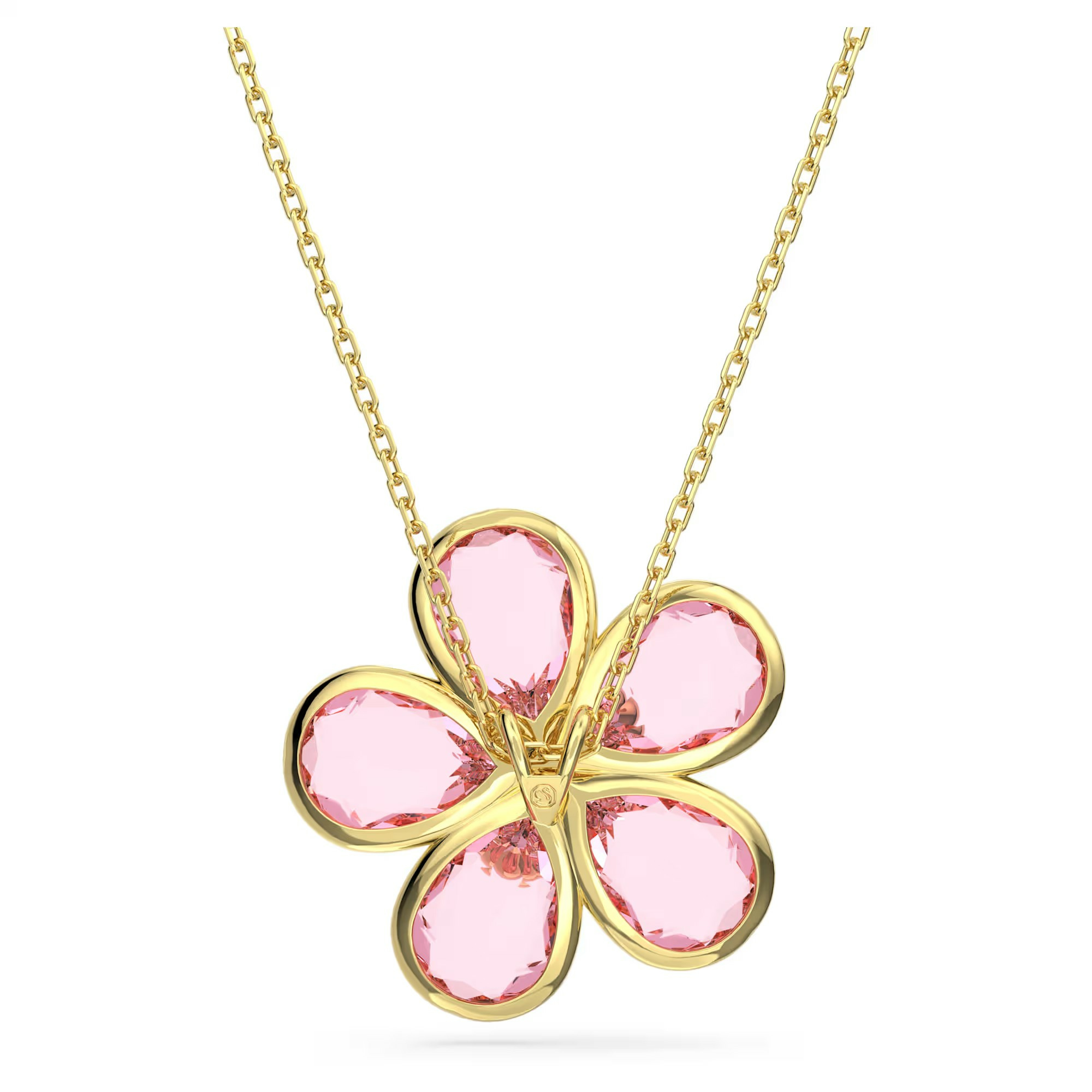 Swarovski Damen Halskette Idyllia Anhänger Blume Klein - Rosa mit Goldlegierungs... – Bild 3