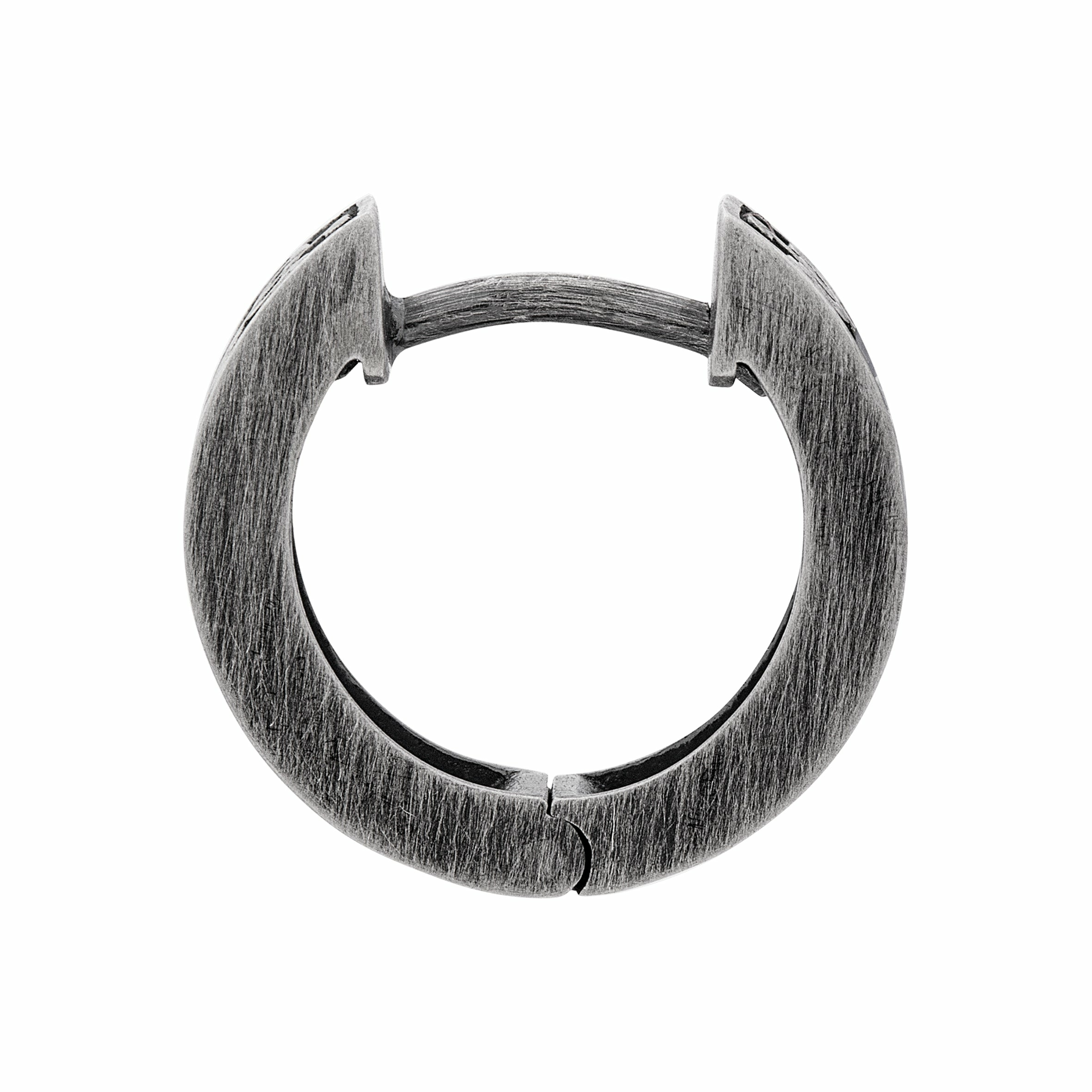 Single Creole 925 Silber matt oxidiert 41185219772510 – Bild 2