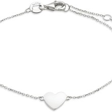 Xenox Damen Armband Karreekette mit Herz Charm 18cm Silber XG4208 Xenox Damen Armband Karreekette mit Herz Charm 18cm Silber XG4208