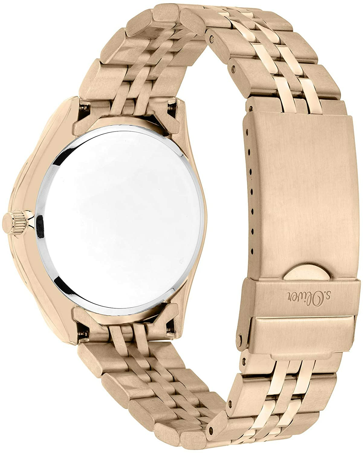 S.Oliver Uhr Damen Armbanduhr 36mm Edelstahlarmband Rosegold SO-3944-MQ – Bild 2