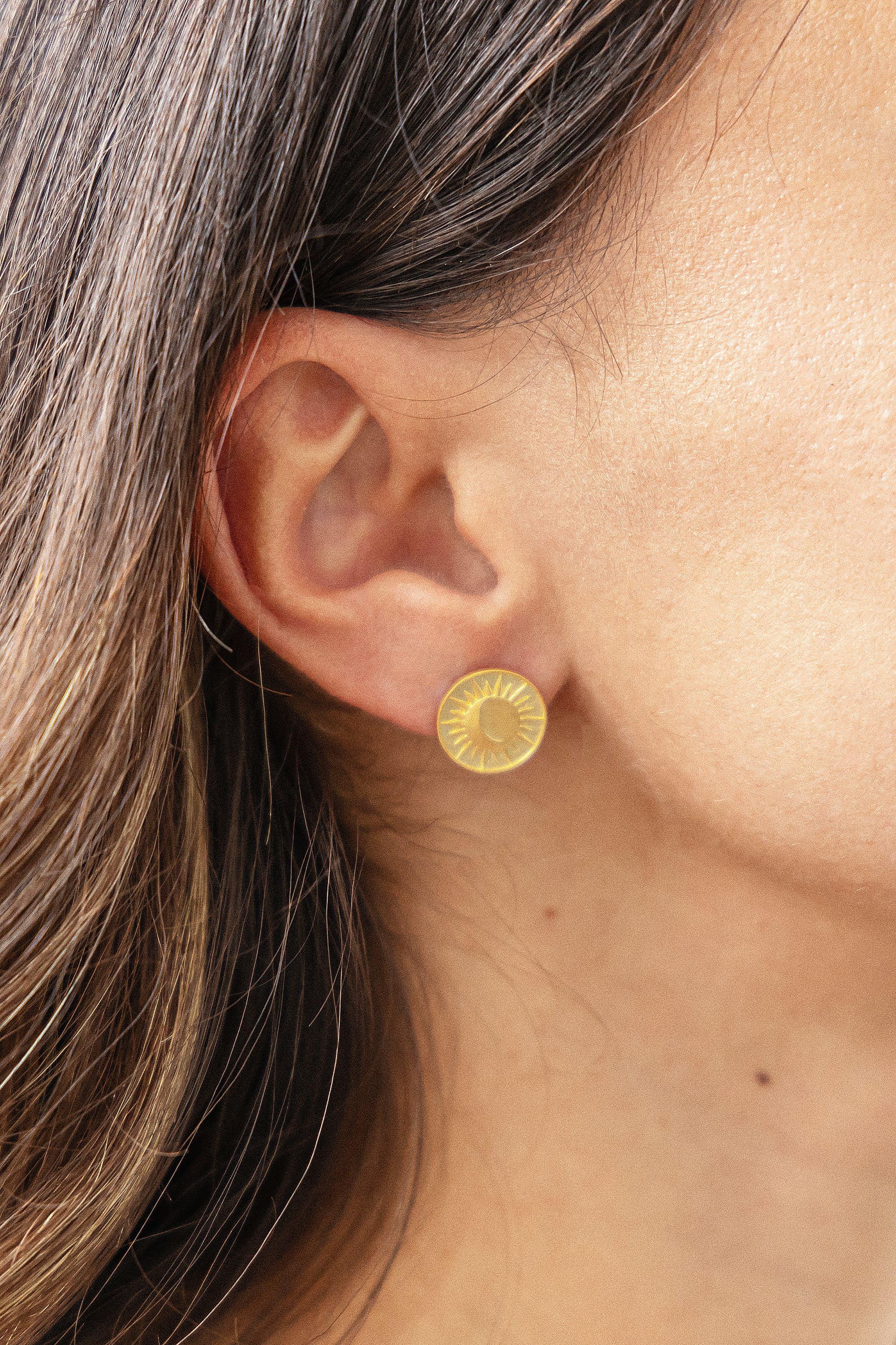 Ohrstecker 925 Silber vergoldet Münze Sonne 41184815906910 Ohrstecker 925 Silber vergoldet Münze Sonne 41184815906910