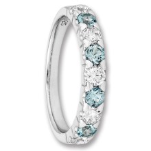 Zirkonia & Blau Topas Ring aus 925 Silber Zirkonia & Blau Topas Ring aus 925 Silber