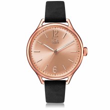 Ice-Watch - Ice Time Black Rose-Gold - Schwarz Damenuhr mit Lederarmband - 01305... Ice-Watch - Ice Time Black Rose-Gold - Schwarz Damenuhr mit Lederarmband - 01305...