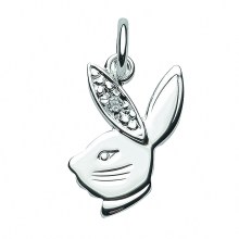 Damen 925 Silber Anhänger Hasenkopf mit Zirkonia Damen 925 Silber Anhänger Hasenkopf mit Zirkonia