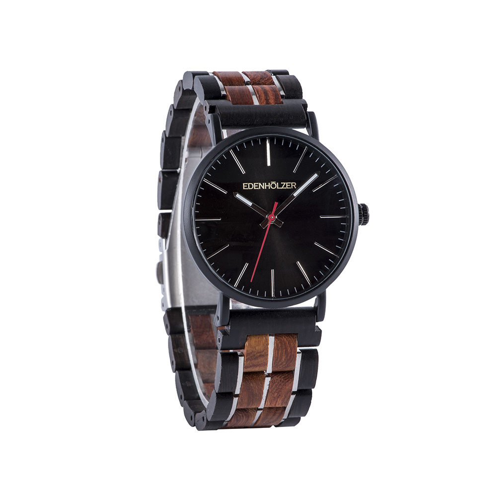 Edenhölzer Holzuhr Herren Armbanduhr Slimline Gozo ED099-001 Edenhölzer Holzuhr Herren Armbanduhr Slimline Gozo ED099-001
