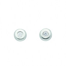 Damen 333 Weißgold Ohrringe  Ohrstecker mit Zirkonia Ø 4,8 mm Damen 333 Weißgold Ohrringe  Ohrstecker mit Zirkonia Ø 4,8 mm