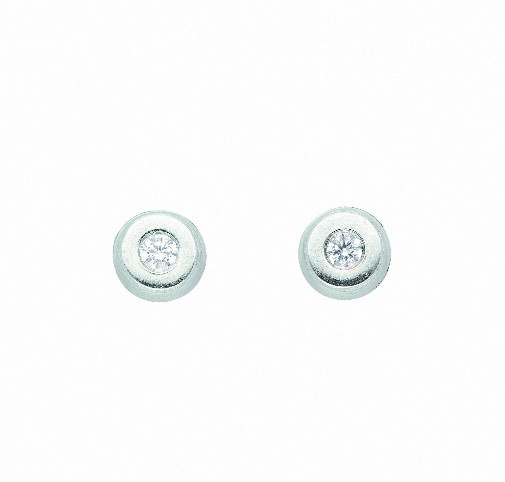 Damen 333 Weißgold Ohrringe  Ohrstecker mit Zirkonia Ø 4,8 mm Damen 333 Weißgold Ohrringe  Ohrstecker mit Zirkonia Ø 4,8 mm