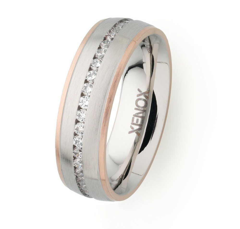 Xenox Damen Ring mit Zirkonia Größe 50 Biclor X2251/50 Xenox Damen Ring mit Zirkonia Größe 50 Biclor X2251/50