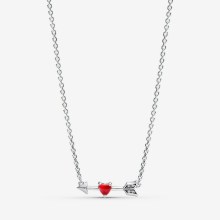 H.kette+Anh. heart arrow red murano cl. zir. H.kette+Anh. heart arrow red murano cl. zir.