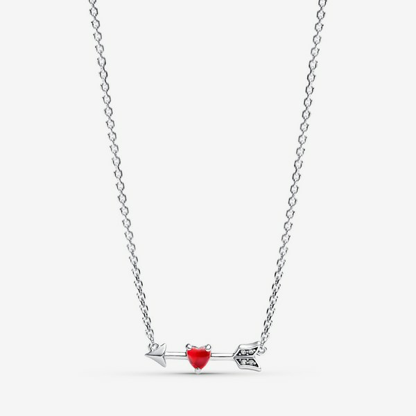 H.kette+Anh. heart arrow red murano cl. zir. H.kette+Anh. heart arrow red murano cl. zir.