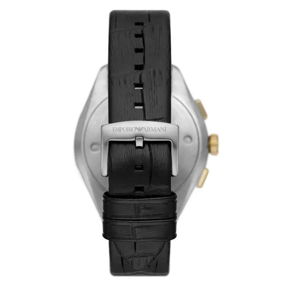 Emporio Armani Herren Armbanduhr Chronograph Claudio Schwarz/Silber AR11498 – Bild 2