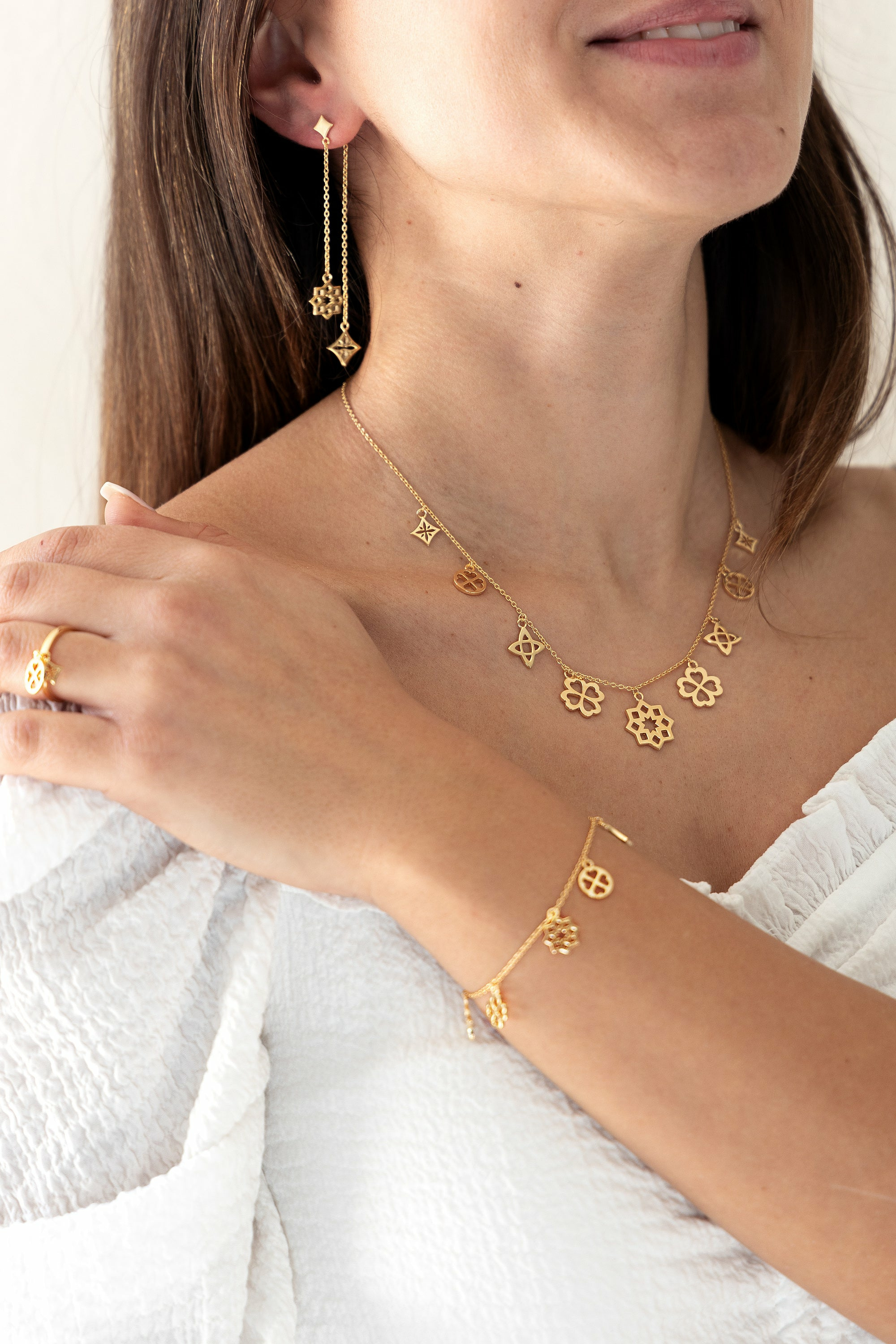 Armband 925 Silber vergoldet Anhänger 41184994492510 – Bild 2