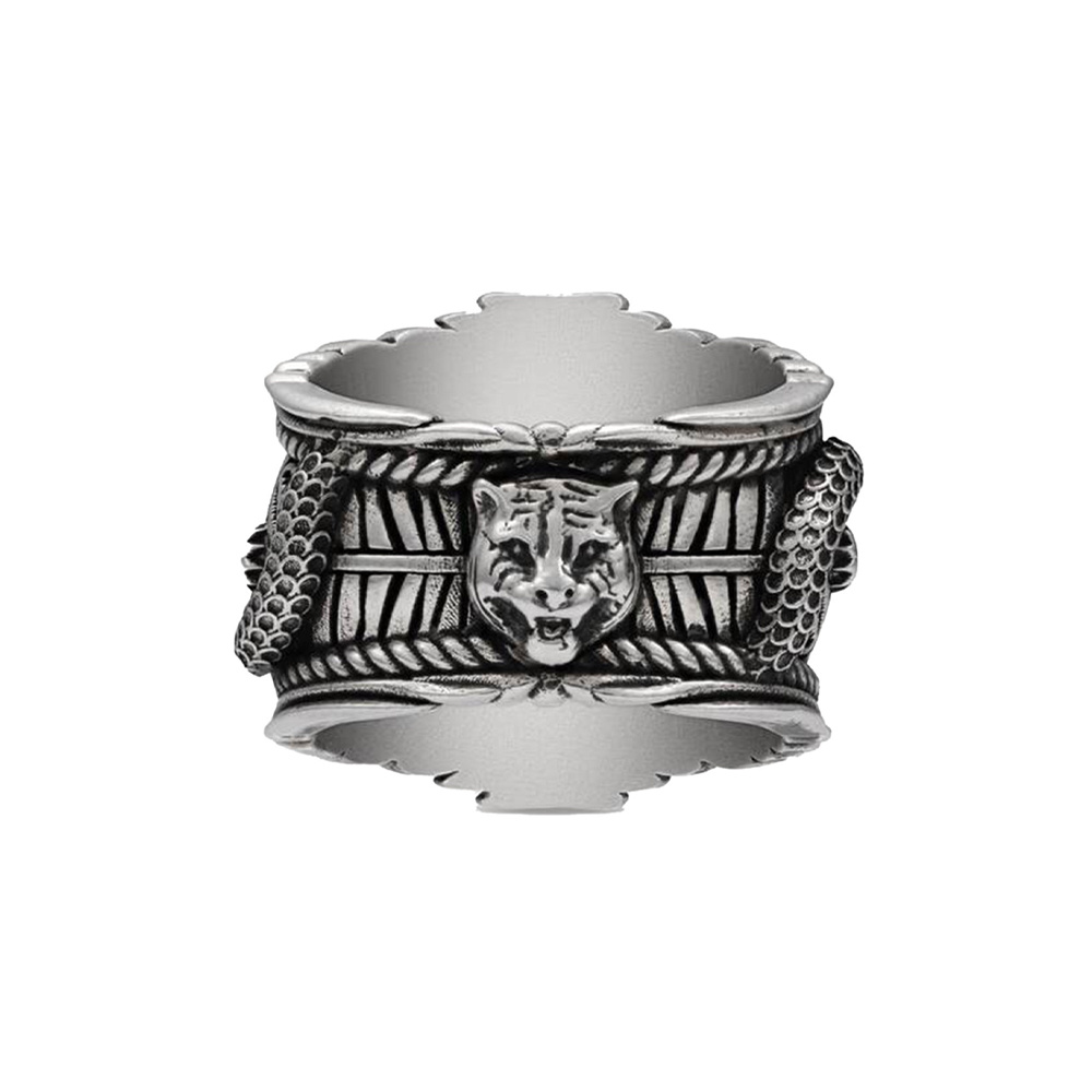 Gucci Ring Garden 925 Sterlingsilber Schlangenmotiv Grün / Silber YBC499007001 Gucci Ring Garden 925 Sterlingsilber Schlangenmotiv Grün / Silber YBC499007001