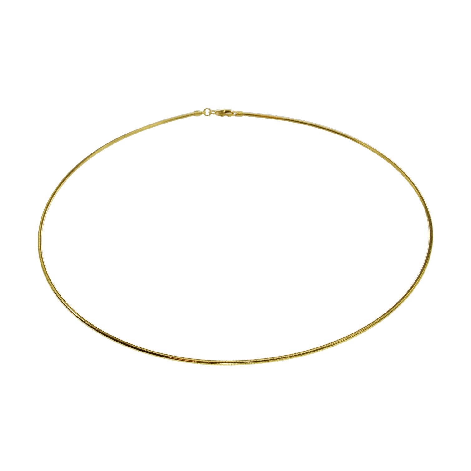 Halsreif Omega 1mm - 45cm - 750 Gelbgold mit Schraubverschluss Halsreif Omega 1mm - 45cm - 750 Gelbgold mit Schraubverschluss