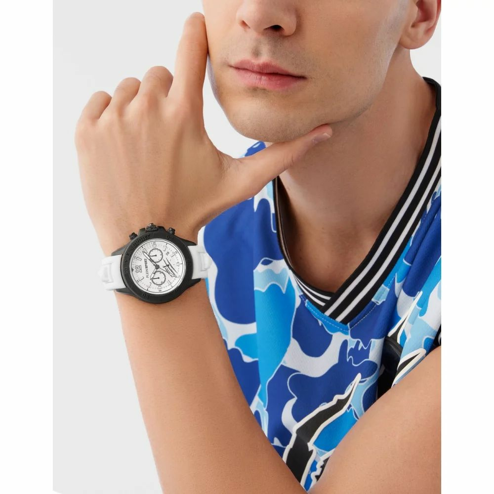 Plein Sport Herren Chronograph Warrior Tech PS6BA0224 Schwarz Weiß 47 mm – Bild 2