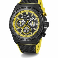 Guess Herren Armbanduhr MASTERPIECE Multifunktion schwarz, gelb 47 mm GW0713G2 Guess Herren Armbanduhr MASTERPIECE Multifunktion schwarz, gelb 47 mm GW0713G2
