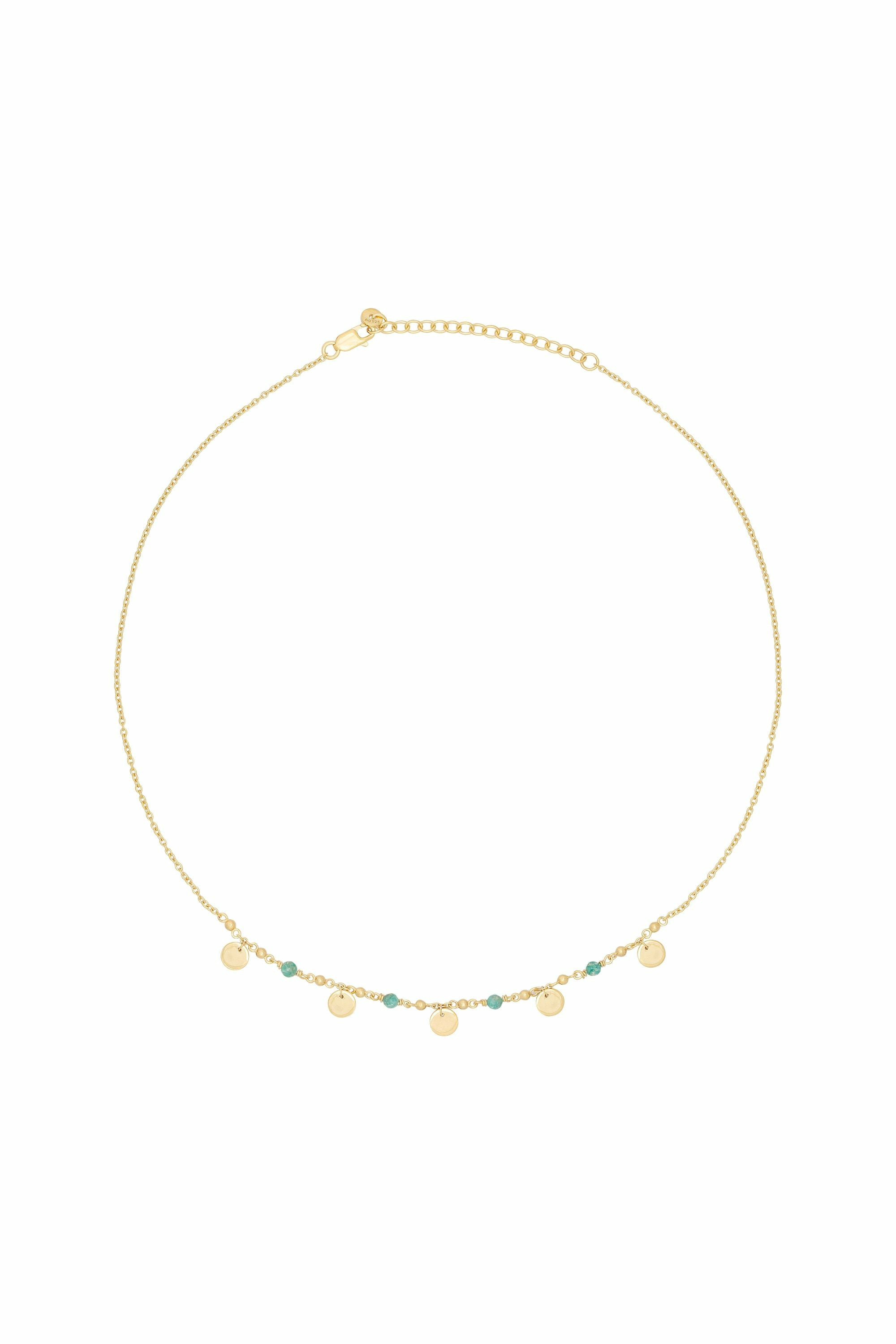 Collier 925 Silber vergoldet Amazonit Plättchen 41185005568094 Collier 925 Silber vergoldet Amazonit Plättchen 41185005568094