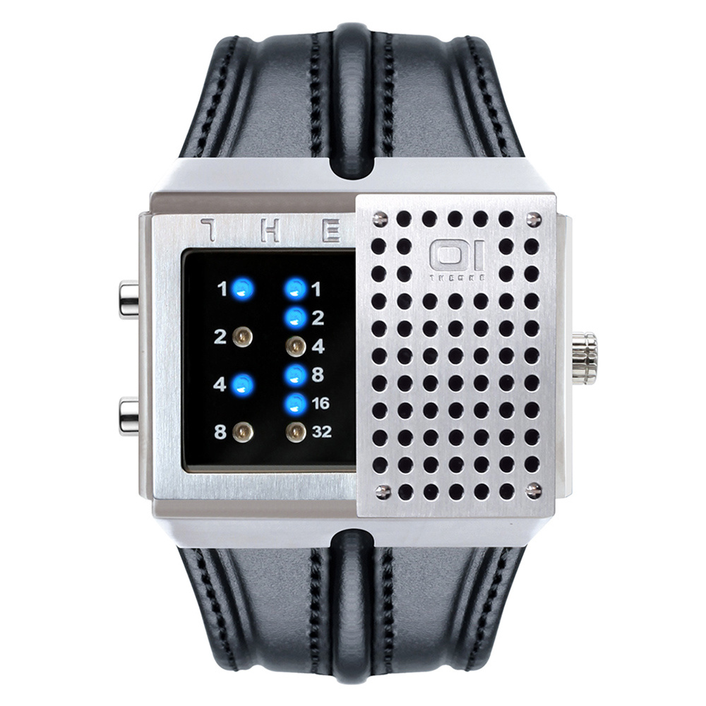 THE ONE Uhr Herren Binär-Armbanduhr Slider Watch SD128B1 THE ONE Uhr Herren Binär-Armbanduhr Slider Watch SD128B1