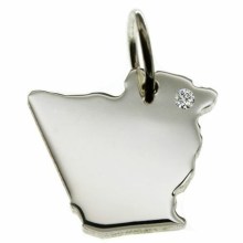 Algerien Anhänger mit Brillant 0,015ct 925 Silber Algerien Anhänger mit Brillant 0,015ct 925 Silber