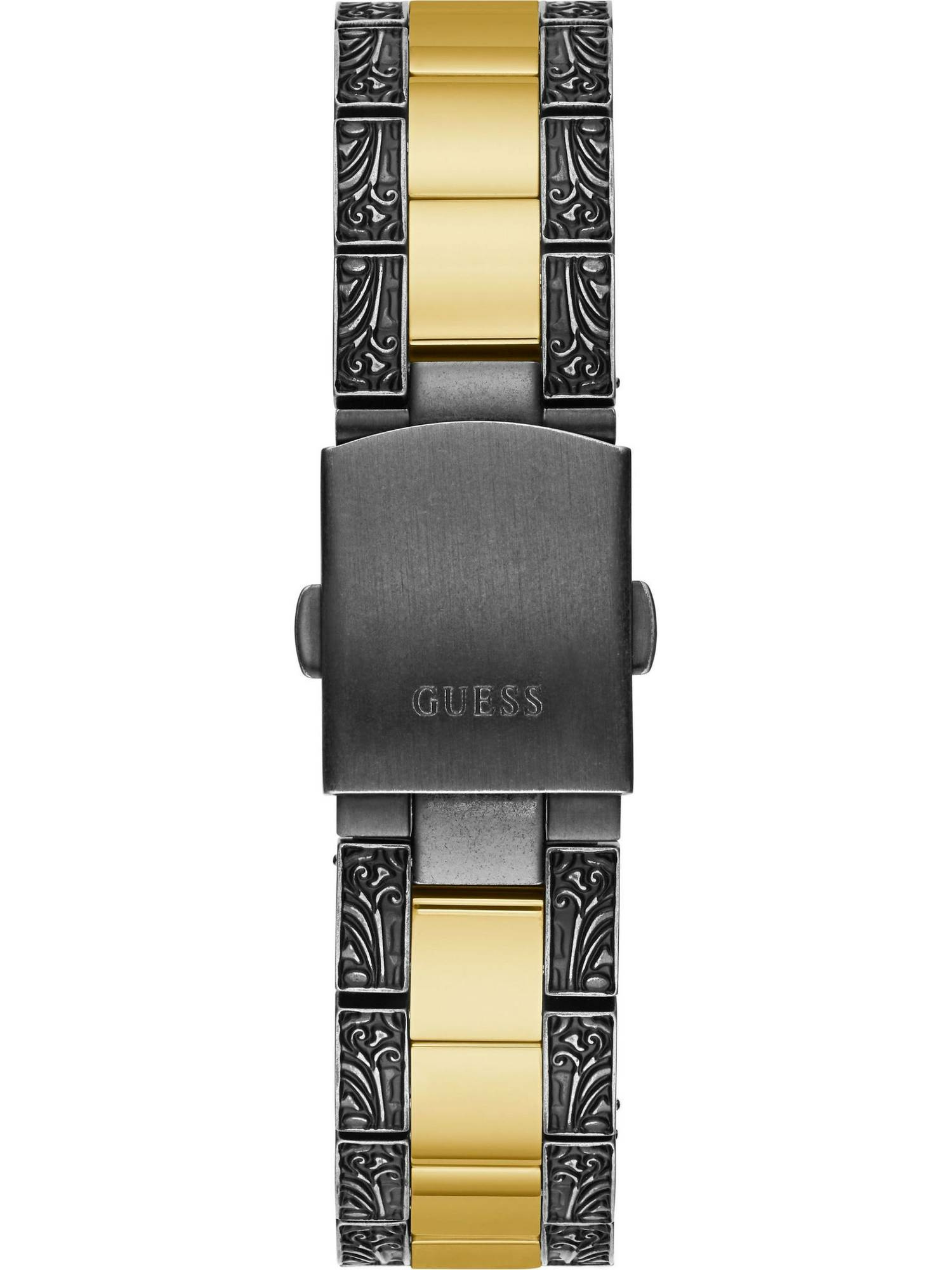 Guess Damen Armbanduhr Gilded 40 mm Brokatmuster auf Armband und Zifferblatt Arm... – Bild 2