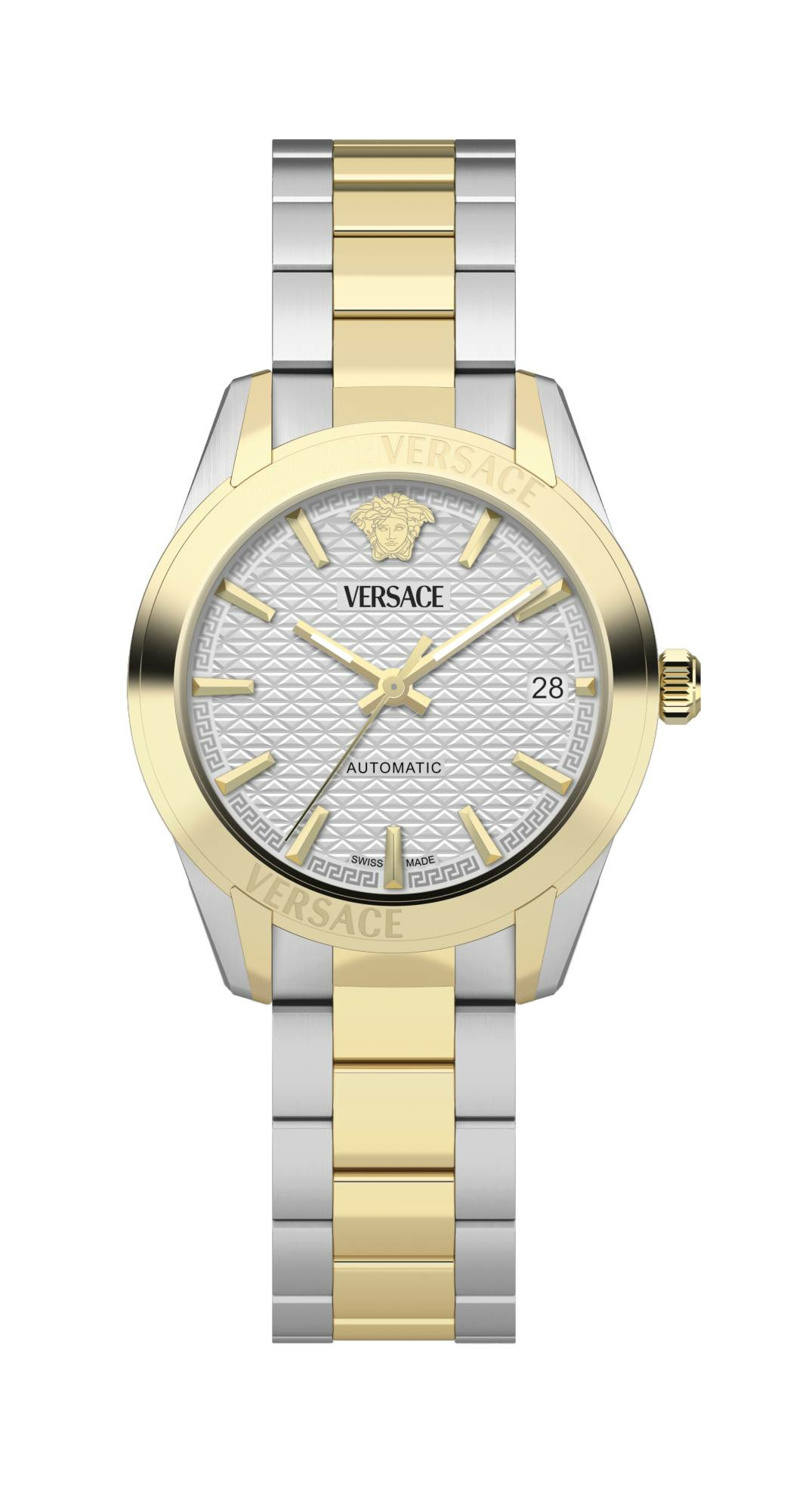 Versace Damen Automatik Armbanduhr Greca Classic VESCA0424 Silber Gold Versace Damen Automatik Armbanduhr Greca Classic VESCA0424 Silber Gold