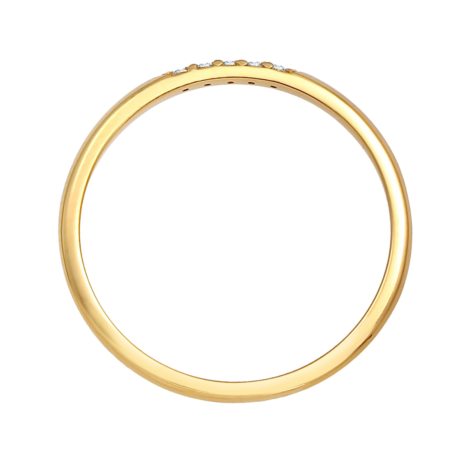 Ring Bandring Diamanten Elegant Fein (0.025 ct) 375 Gold – Bild 3