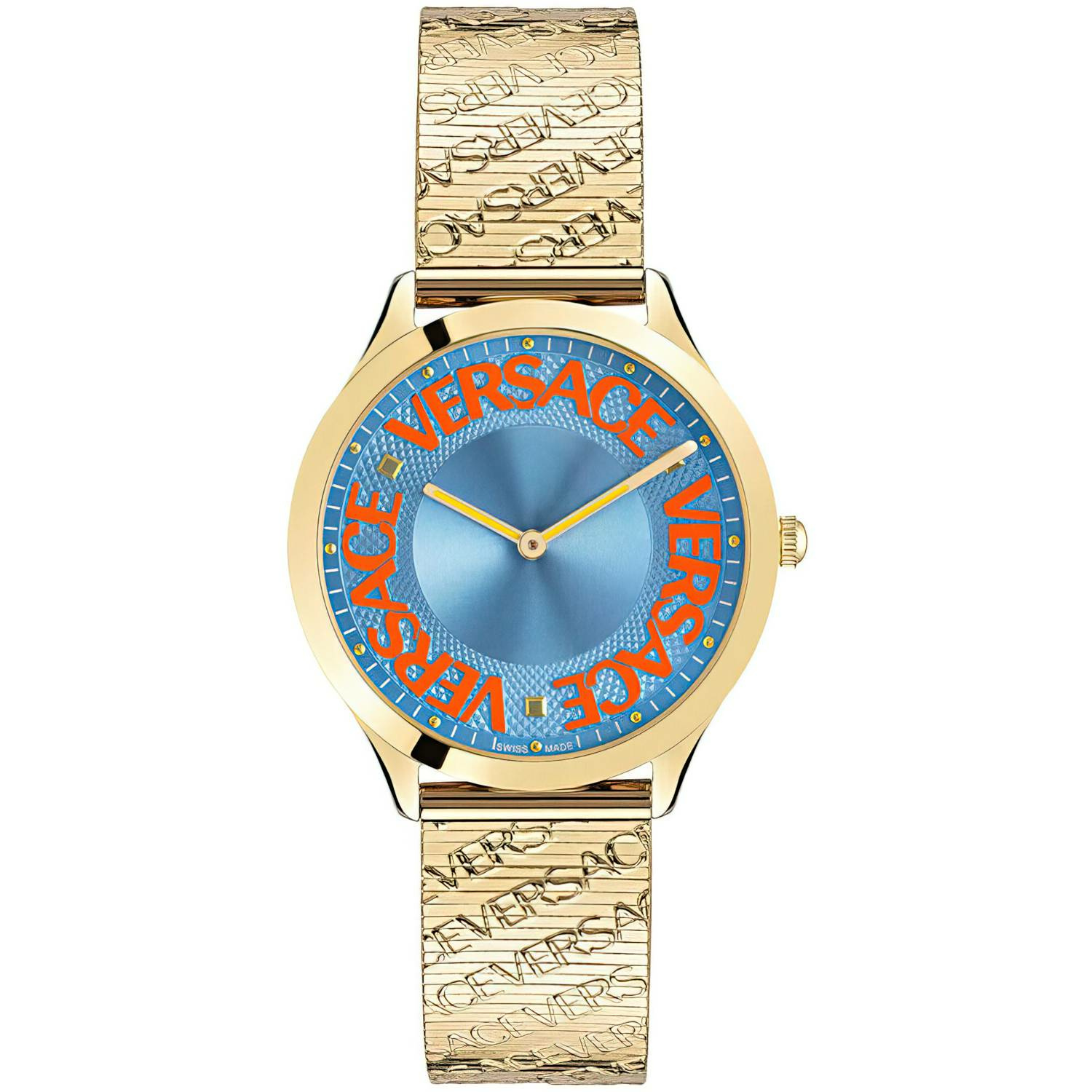 Versce Damen Armbanduhr 38 mm LOGO HALO gelbes und extra Melanese Armband VE2O00... Versce Damen Armbanduhr 38 mm LOGO HALO gelbes und extra Melanese Armband VE2O00...