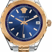 Versace Hellenyium Damenuhr rosegold Silber Gehäuse Blaues Zifferblatt 35mm V120... Versace Hellenyium Damenuhr rosegold Silber Gehäuse Blaues Zifferblatt 35mm V120...