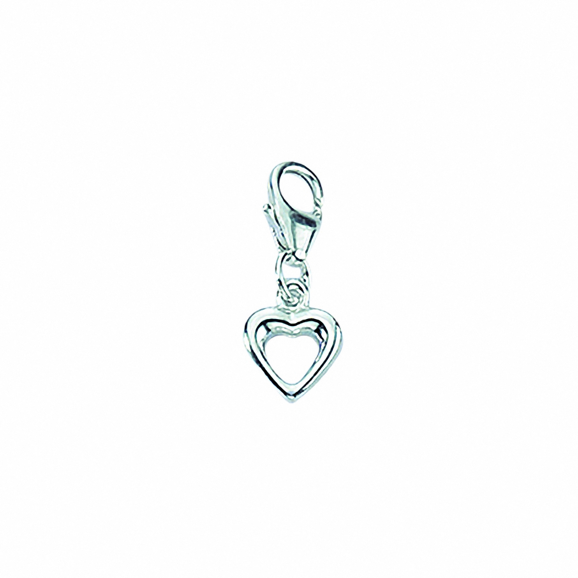Damen 925 Silber Charms Anhänger Herz – Bild 2