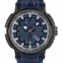 Philipp Plein Herrenuhr Tiger Power PSEDA0624 Schwarz Blau Kunststoff 45 mm Philipp Plein Herrenuhr Tiger Power PSEDA0624 Schwarz Blau Kunststoff 45 mm