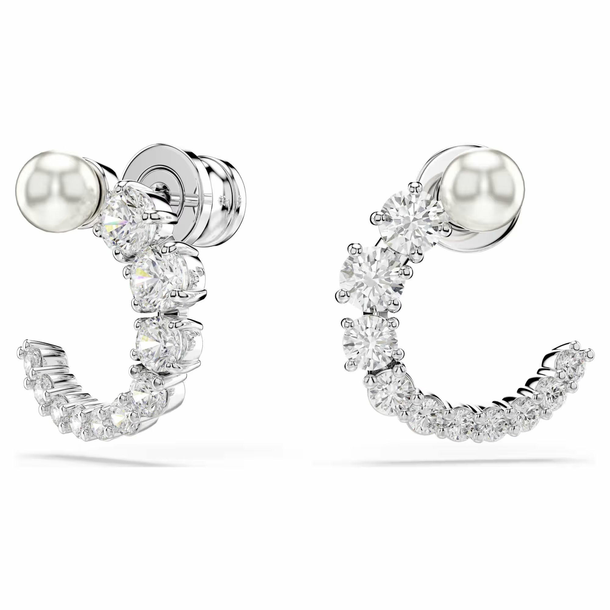 Swarovski Creolen Unisex Matrix Kristallperle Weiß Rhodiniert 5692260 Swarovski Creolen Unisex Matrix Kristallperle Weiß Rhodiniert 5692260