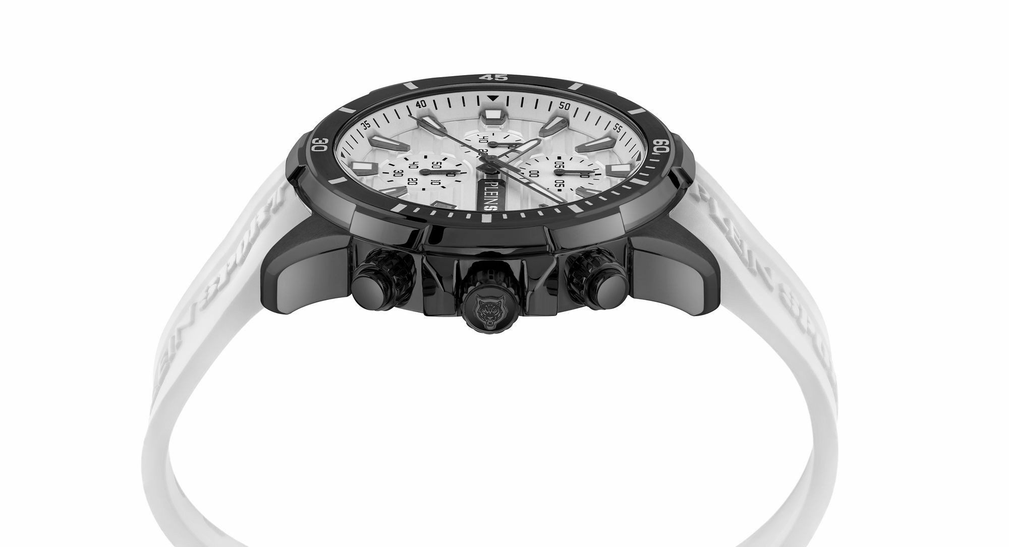 Plein Sport Herren Chronograph IMPACT PSBEA0224 Schwarz Weiss 46 mm – Bild 3