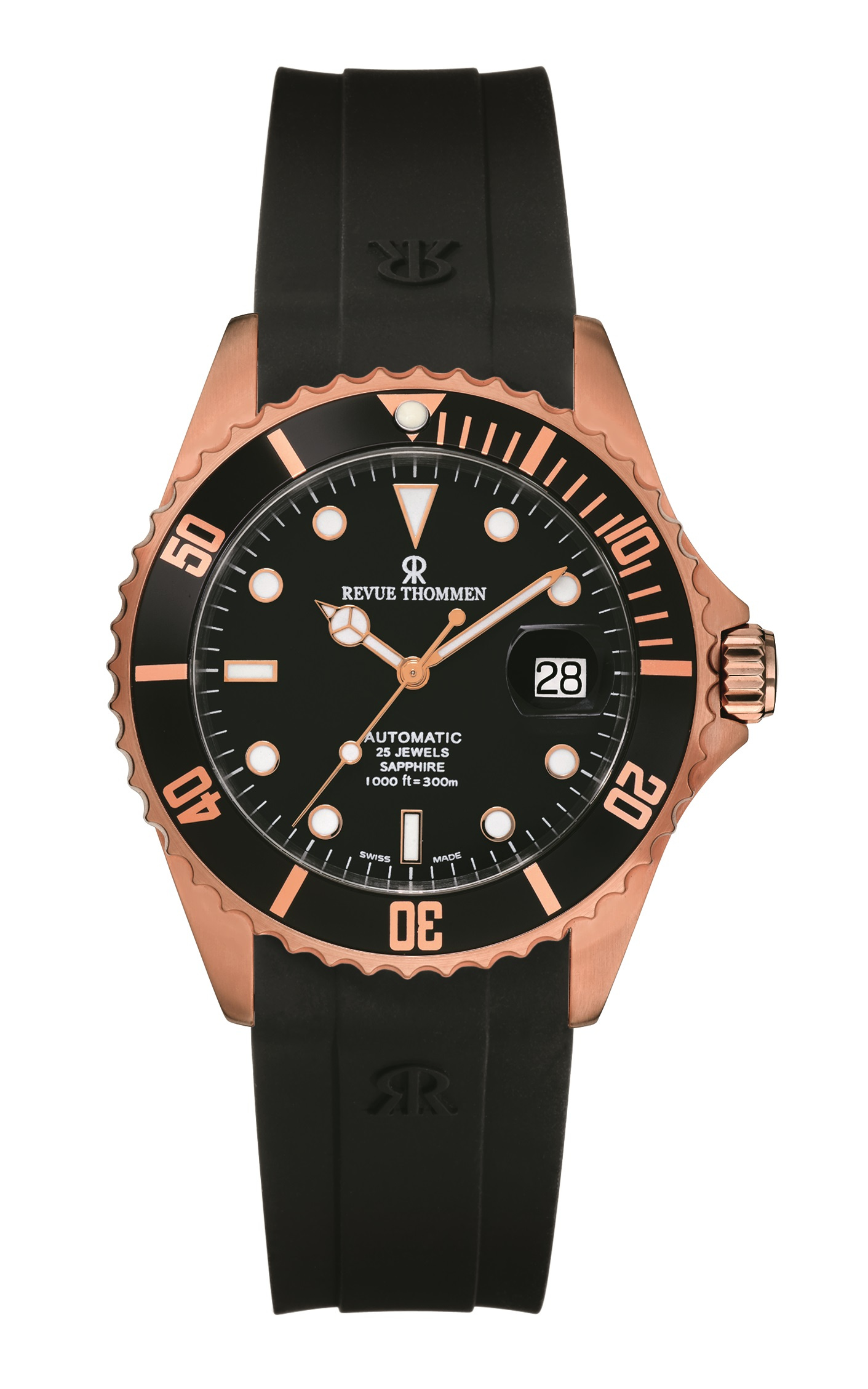 Revue Thommen Herren Armbanduhr Automatic 42 mm Armband Silikon 17571.2867 Revue Thommen Herren Armbanduhr Automatic 42 mm Armband Silikon 17571.2867