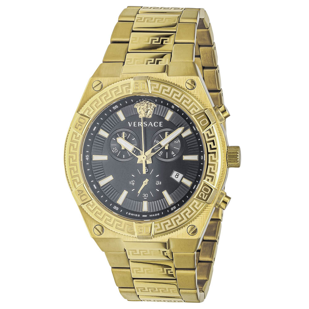 Versace Herren Armbanduhr SPORTY GRECA Chronograph gold 46 mm VESO00922 Versace Herren Armbanduhr SPORTY GRECA Chronograph gold 46 mm VESO00922