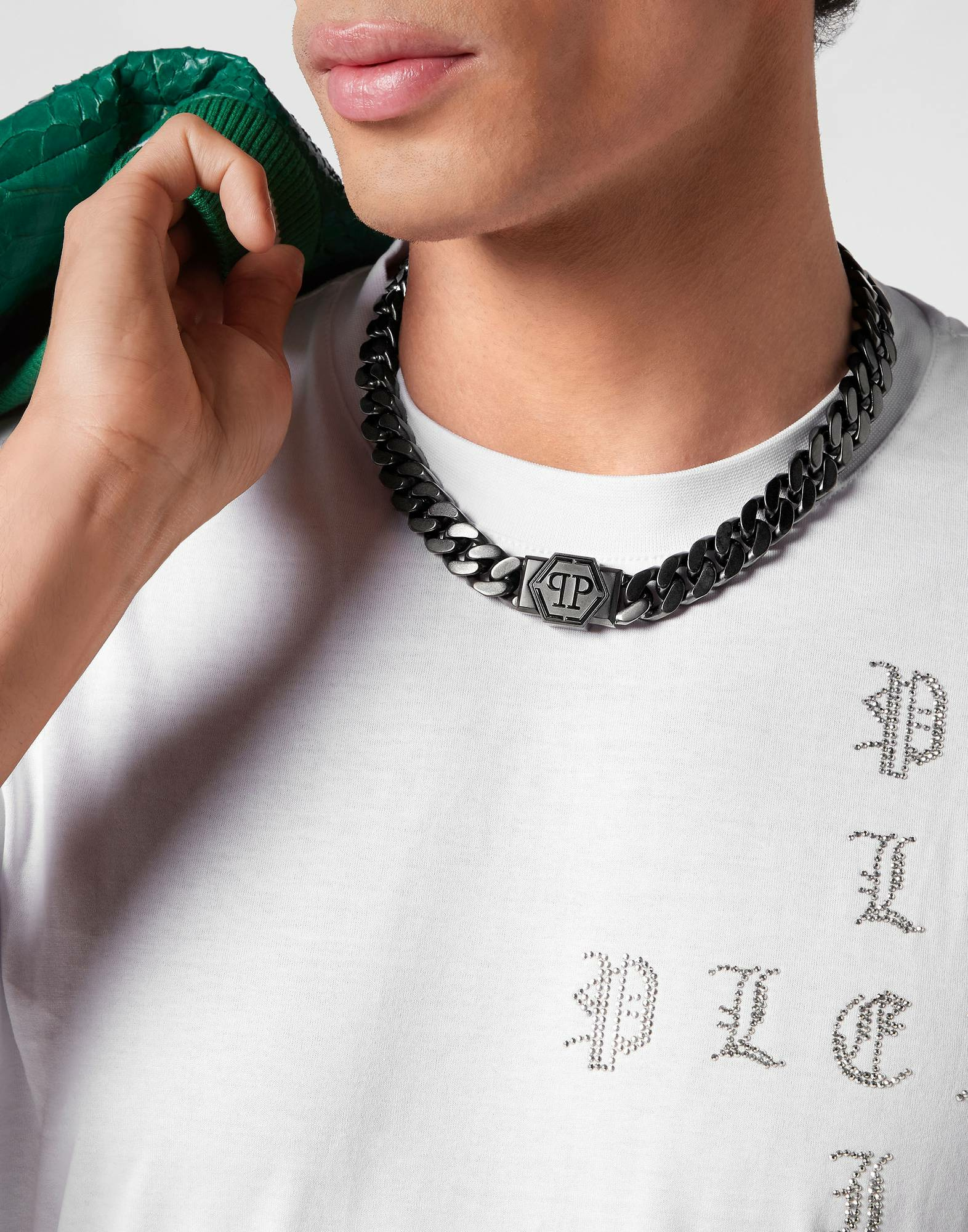 Philipp Plein Herren Kette Halskette Edelstahl Hexagon Philipp Plein Herren Kette Halskette Edelstahl Hexagon