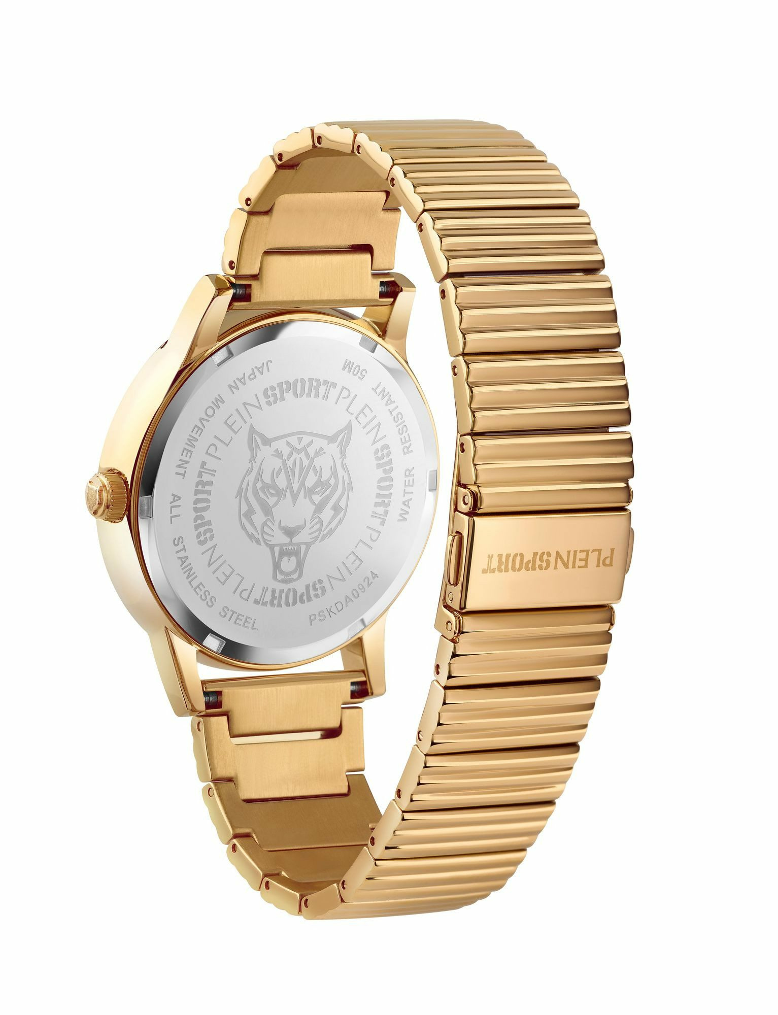 Plein Sport Unisex Uhr Iron Tiger PSKDA0924 Gold/Schwarz Edelstahl 44 mm – Bild 3